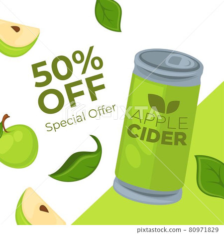 Special offer on apple cider drink 50 percent off 80971829
