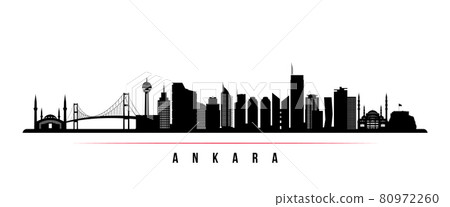 Ankara skyline horizontal banner.  80972260