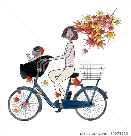 Electric assisted bicycle, two-seater, mother and child 80973580