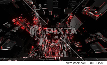 Tunnel VJ Future City Cyberspace Red [There is another Ver] 80973585