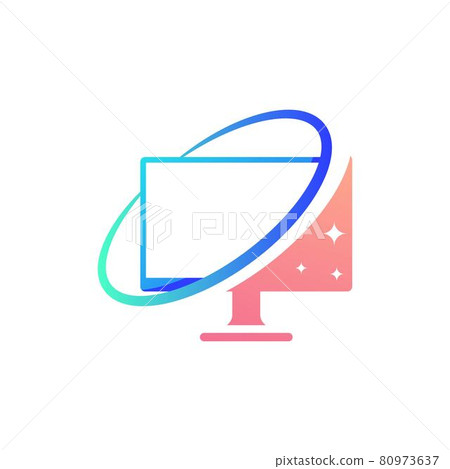 computer logo Vector icon design illustration computer logo Vector icon design illustration 80973637