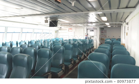 Inside the passenger ship, chairs 80973877