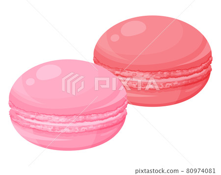 Illustration of macaroons_pink and red Illustration of macaroons_pink and red 80974081