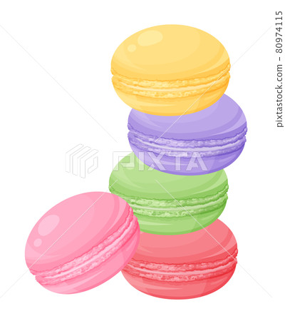 Illustration of stacked macaroons 80974115