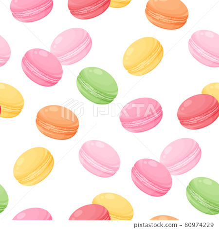 Macaroon Pattern Background Colorful macaroon seamless pattern_background... - Stock Illustration ...