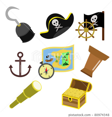 Pirate element objects vector design Pirate element objects vector design 80974348