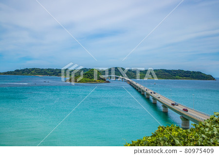 山口縣下關市夏季角島大橋 山口縣下關市夏季角島大橋 80975409