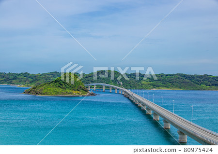 Shimonoseki City, Yamaguchi Prefecture Summer Tsunoshima Ohashi Shimonoseki City, Yamaguchi Prefecture Summer Tsunoshima Ohashi 80975424
