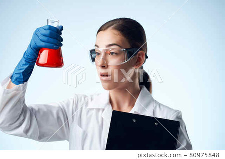 female laboratory assistant medicine diagnostics research biotechnology science female laboratory assistant medicine diagnostics research biotechnology science 80975848