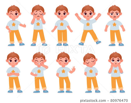 Set Of Cute Little Babies In Various Poses Stock Illustration - Download  Image Now - Activity, Baby - Human Age, Blue - iStock