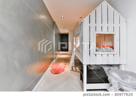 Bright interior design of a luxury house 80977620