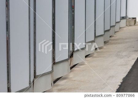 Image of entrance gate at construction site Image of entrance gate at construction site 80977866
