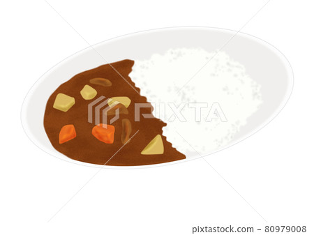 Curry rice (hand drawn) Curry rice (hand drawn) 80979008