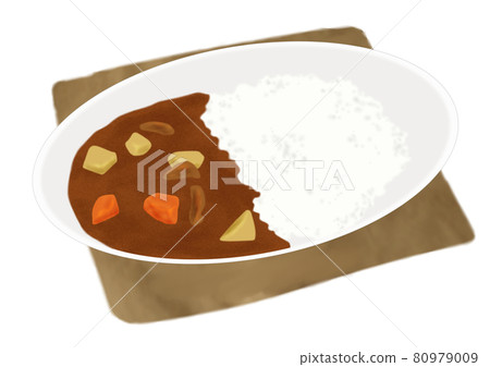 Curry rice (hand drawn) Curry rice (hand drawn) 80979009