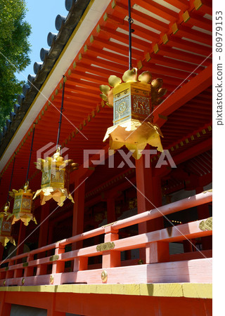 京都府八幡市石清水八幡宮迴廊漁燈籠 80979153