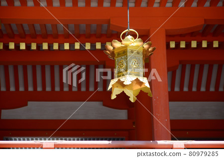 京都府八幡市石清水八幡宮迴廊漁燈籠 80979285