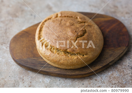 Round Homemade almond Low carb ketogenic bread 80979990