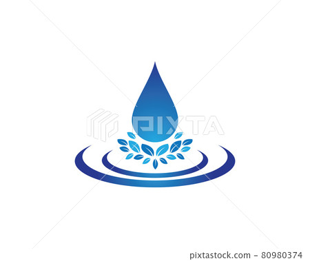 Water drop vector icon illustration 80980374