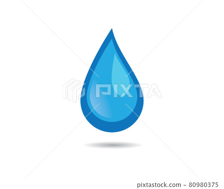 Water drop vector icon illustration 80980375