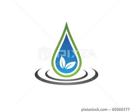 Water drop vector icon illustration 80980377