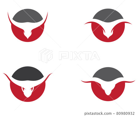 Bull head vector icon illustration 80980932