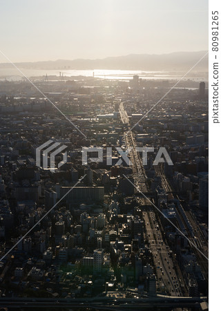 Osaka cityscape in the evening Osaka cityscape in the evening 80981265
