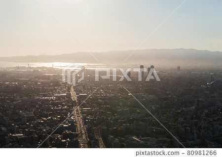 Osaka cityscape in the evening Osaka cityscape in the evening 80981266
