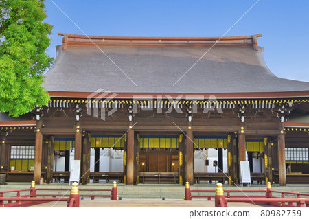 Meiji Jingu Shrine Outer Worship Hall (Gehaiden) Meiji Jingu Shrine Outer Worship Hall (Gehaiden) 80982759