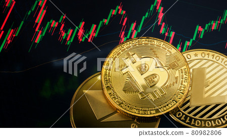 litecoin bitcoin and Ethereum coin on business chart for cryptography or business concept litecoin bitcoin and Ethereum coin on business chart for cryptography or business concept 80982806