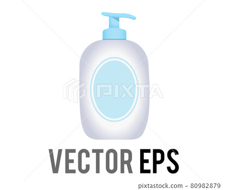 Vector baby blue bottle of skin lotion icon for moisturizer, sunscreen, sunblock, shampoo and body wash Vector baby blue bottle of skin lotion icon for moisturizer, sunscreen, sunblock, shampoo and body wash 80982879