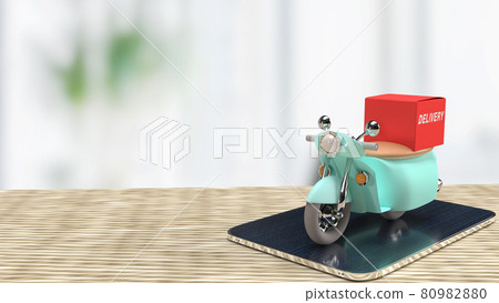 bike delivery on tablet for applications concept 3d rendering bike delivery on tablet for applications concept 3d rendering 80982880