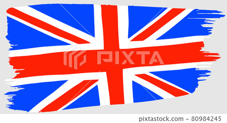 Color Brush strokes British flag  80984245
