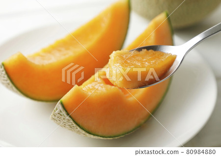 Delicious red meat melon from Hokkaido Delicious red meat melon from Hokkaido 80984880