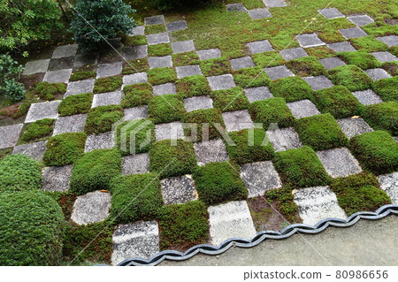 Checkered garden Kyoto famous place Checkered garden Kyoto famous place 80986656