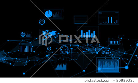 Business data and financial figures visualiser graphic Business data and financial figures visualiser graphic 80989353