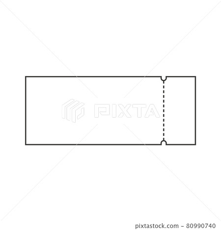車票、標籤、標題、點、標籤的框架插圖（線條、單色、簡單） 80990740