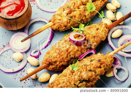 lula kebab on a skewer lula kebab on a skewer 80991800