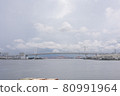 Bridge in the cloudy sky 80991964