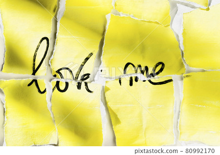 LOVE ME on ripped paper LOVE ME on ripped paper 80992170