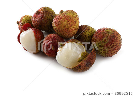 Lychee isolated on white 80992515