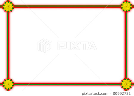 聖誕相框-Ribbon Red Border Blur-5葉黃花-紅色邊框模糊(明信片比例)問候語 聖誕相框-Ribbon Red Border Blur-5葉黃花-紅色邊框模糊(明信片比例)問候語 80992721