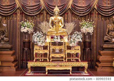 Museum with amazing models, mockups, sculptures in Maharatchamongkol Great Pagoda at Wat Paknam temple in Phasi Charoen district of Bangkok. 80993593