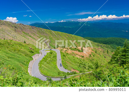 (Gunma Prefecture) Shiga Kusatsu Road (Refreshing Highway) Scenery on the Kusatsu side 80995011