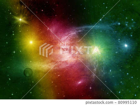 galaxy in a free space. 3D rendering galaxy in a free space. 3D rendering 80995110