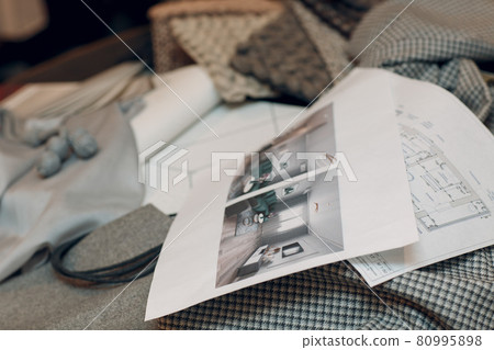 Interior designer woman at work. Design and interior decoration. 80995898