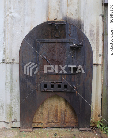 Furnace or Heater Door on Abandoned Building in Texas 80996870