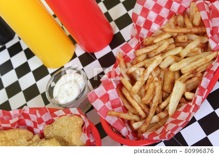 Fried Catfish Fillets in Rural Cafe Restaurant Fried Catfish Fillets in Rural Cafe Restaurant 80996876