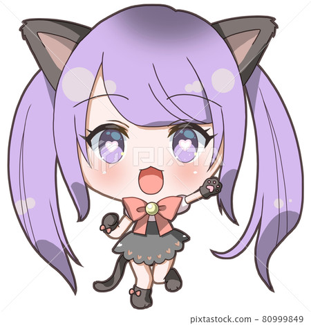 雙尾女僕貓耳朵開朗少女 80999849
