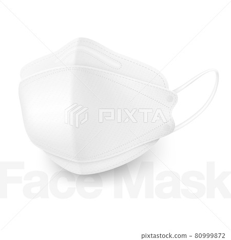 Medical masks new 3D provide superior protection. The 4-layer filter system helps when speaking, coughing or sneezing, the mask does not fall off on white background. Realistic file. Medical masks new 3D provide superior protection. The 4-layer filter system helps when speaking, coughing or sneezing, the mask does not fall off on white background. Realistic file. 80999872