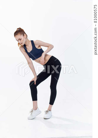 sportive woman exercise workout cover gym 81000575